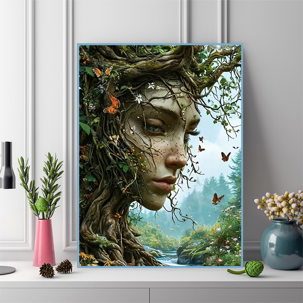 Embroidery Art - DIY Diamond Embroidery Woman Portrait Abstract