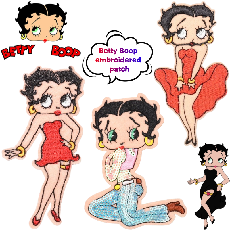 Embroidery Print - Betty Boop Patch High Color Value