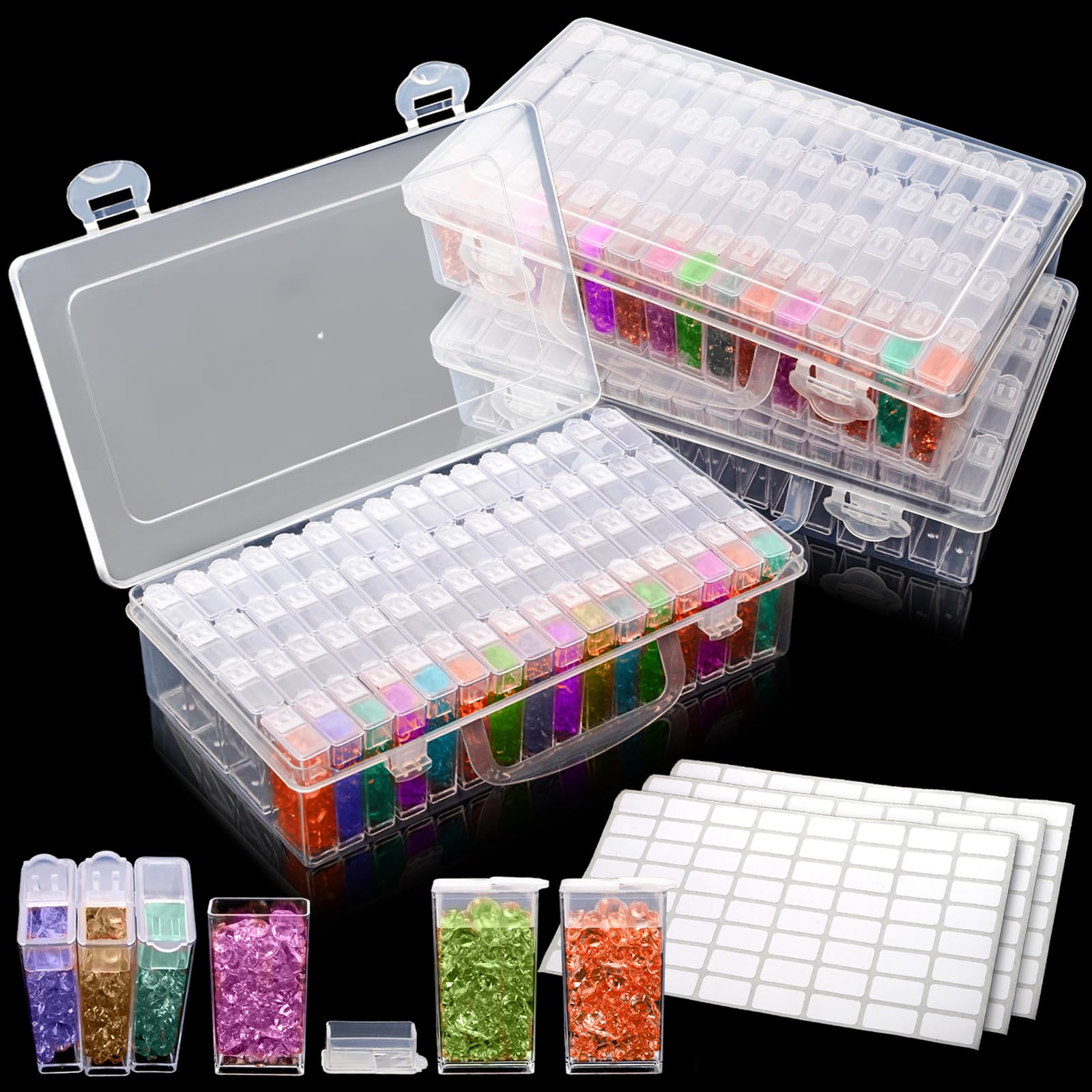 Embroidery Art - Diamond Art Storage Containers, 64/30 Grids