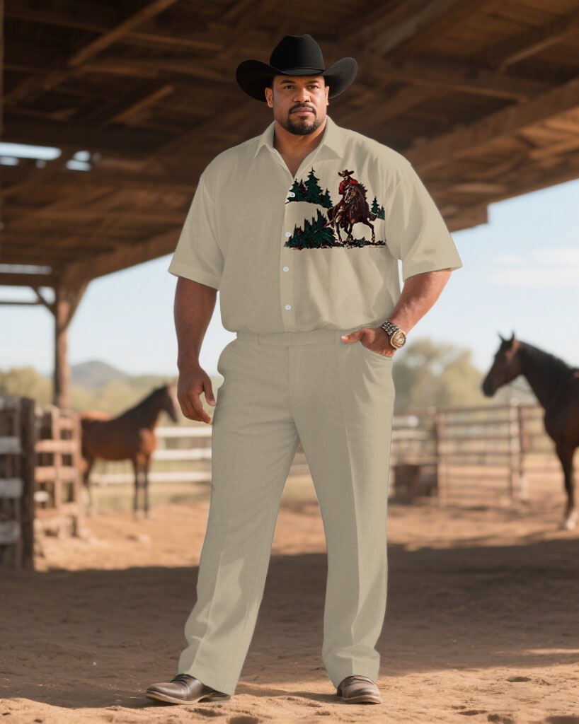 Embroidery Print - S-9XL Men's Western Cowboy Embroidery Print