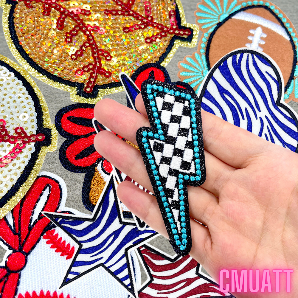 Embroidery Lovers - Colorful Checkered Bows Stars Sports Lover