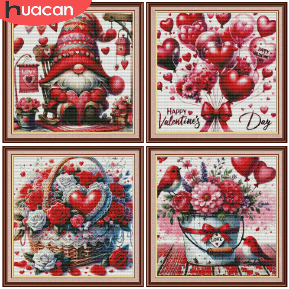 Embroidery Guide Paper - HUACAN Cross Stitch Rose Flower Embroidery
