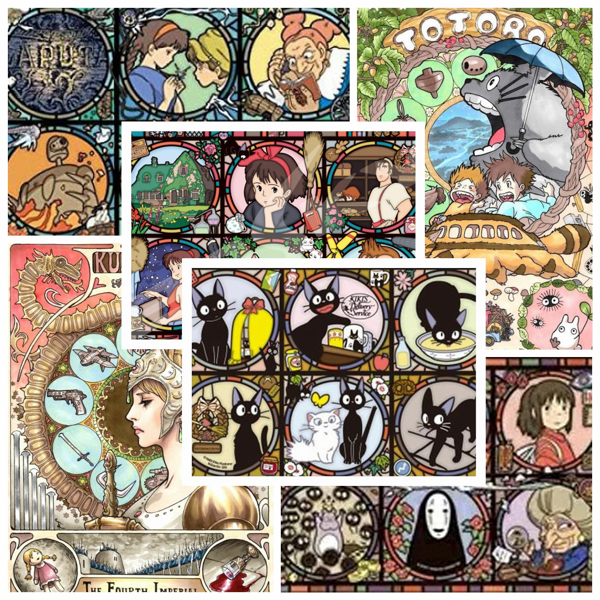 Embroidery Cross Stitch Patterns - Japanese Cat Anime Art Pattern Full