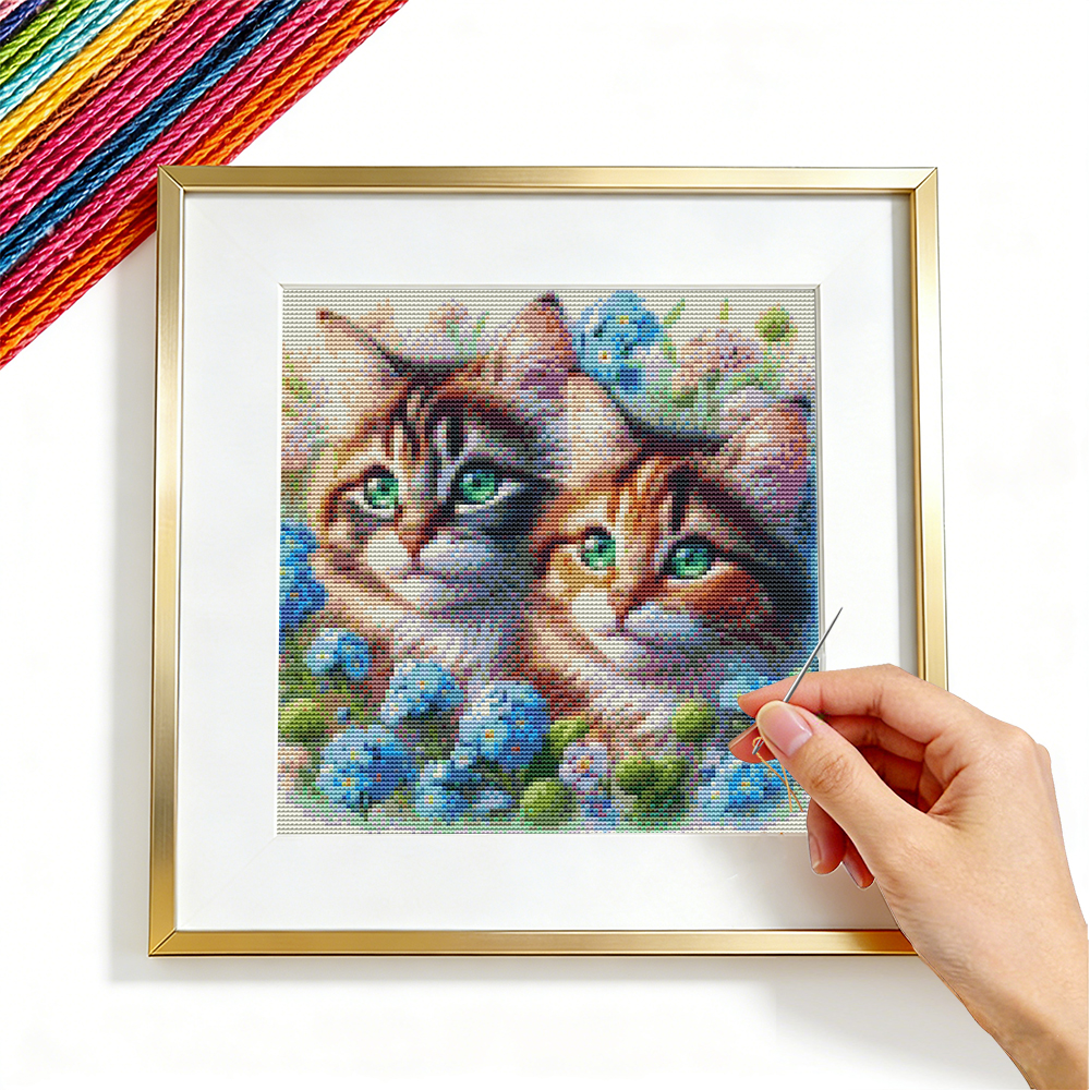 Embroidery Guide Paper - Cross Stitch Kit Cat Animal Guide