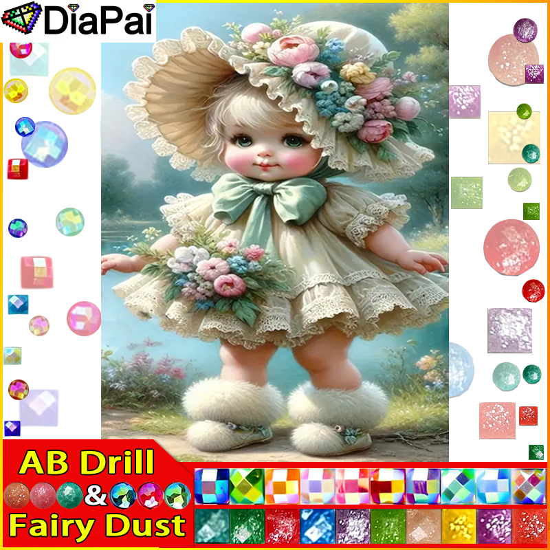Embroidery Cross Stitch Patterns - DIAPAI Fairy Dust AB Full Diamond