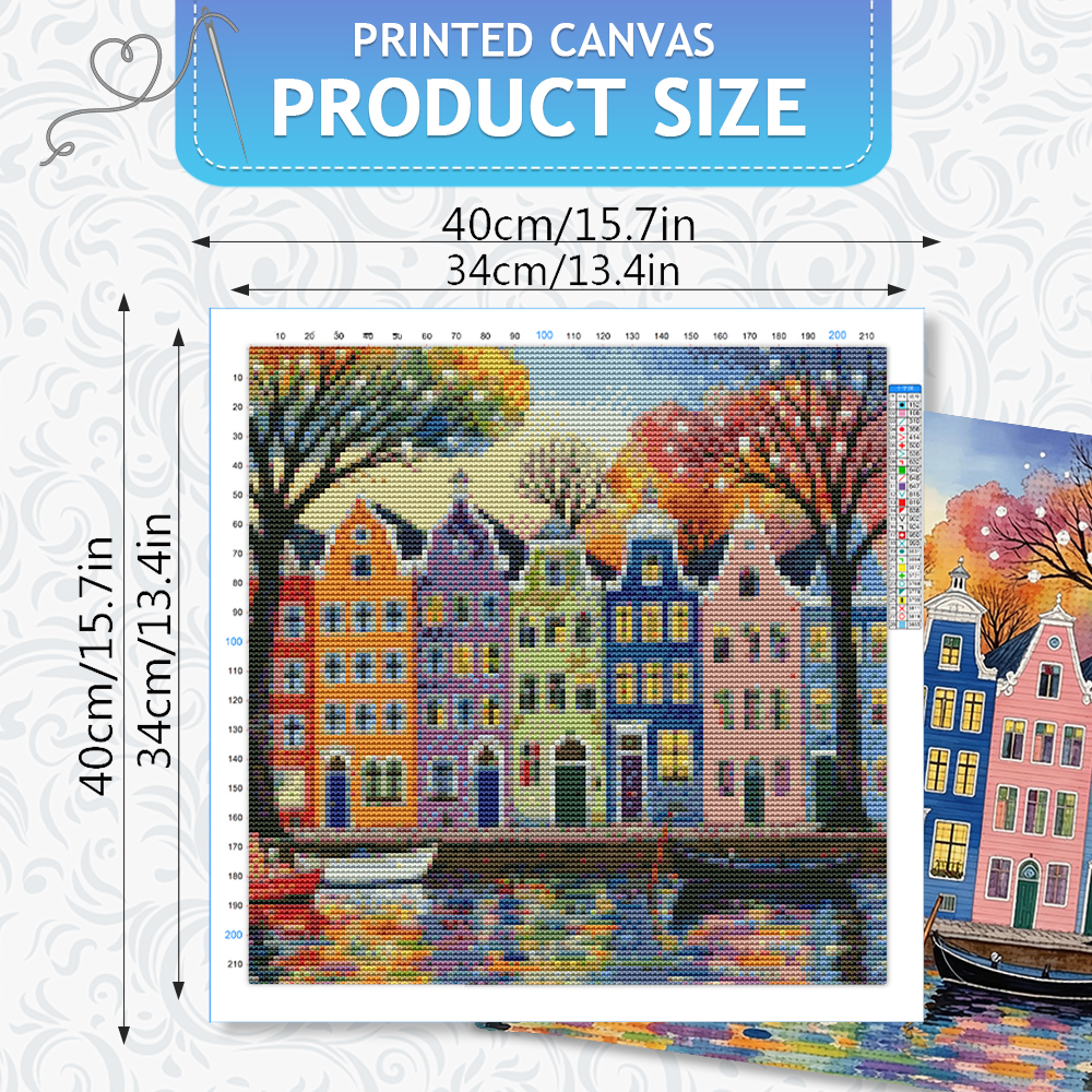 HUACAN Cross Stitch Sets House - Embroidery Job review and price
