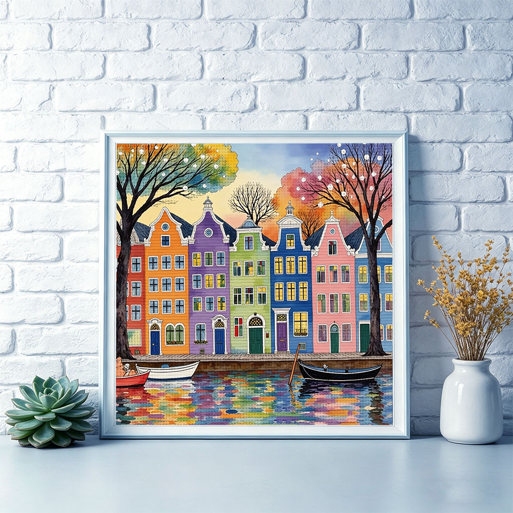 HUACAN Cross Stitch Sets House - Embroidery Job review and price