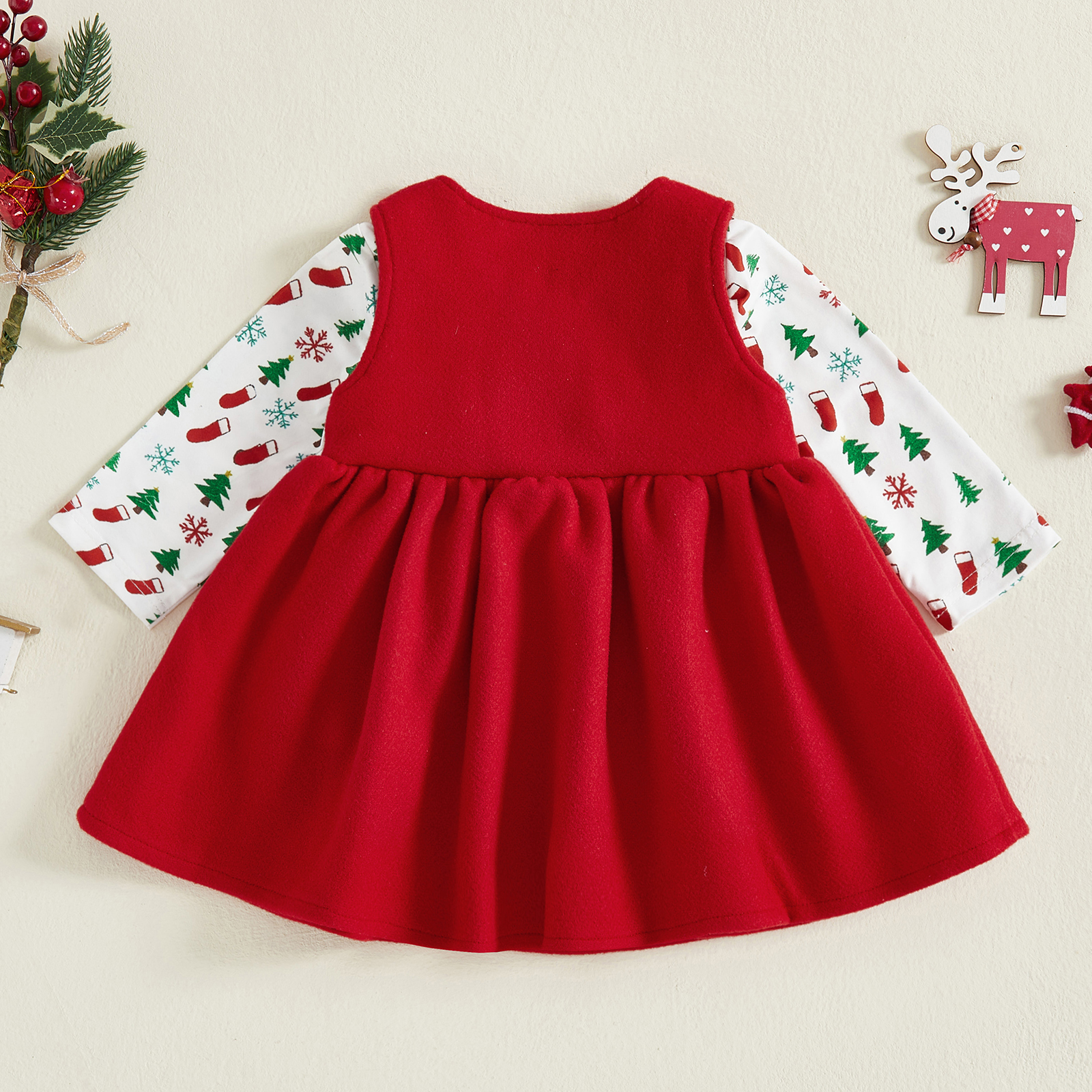Baby Girls Christmas Outfit Lo - Embroidery Xmas Tree review and price