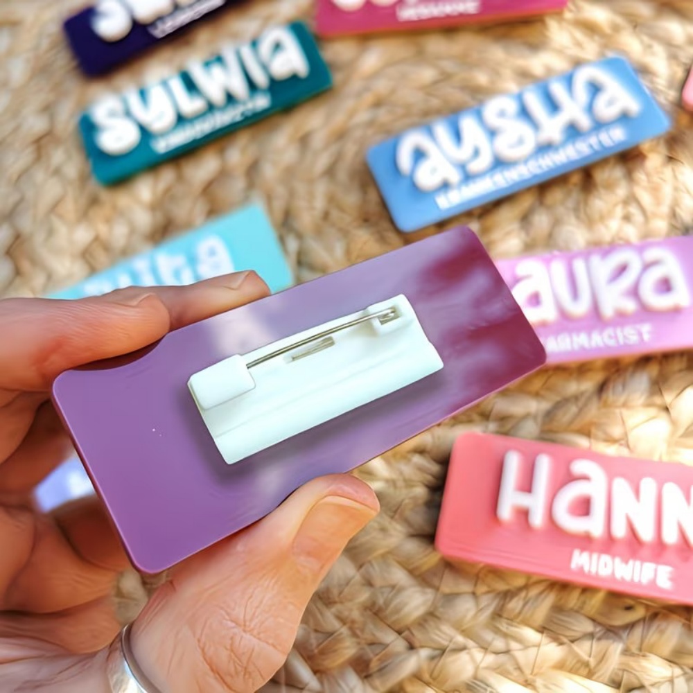 Personalized Name Brooch Badge - Embroidery Name review and price