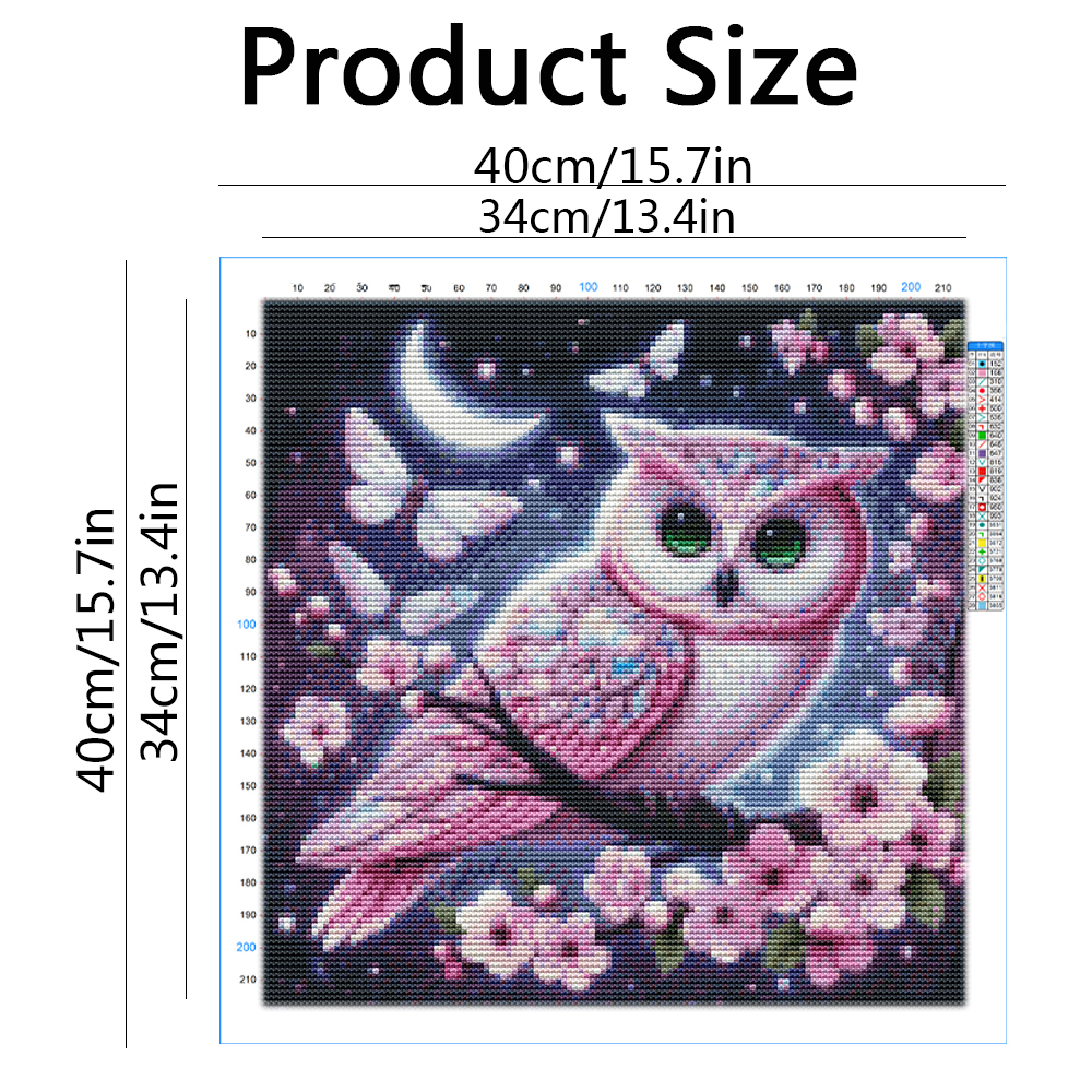 Cross Embroidery Kits Owl Anim - Embroidery Guide Paper review and price