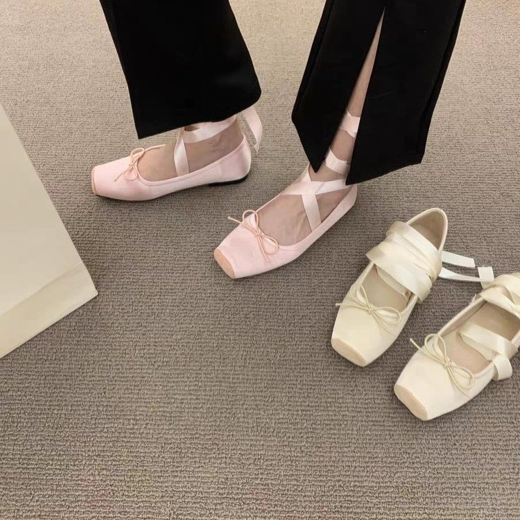 Women Flats Bow Marie Janes Sh - Embroidery Dress review and price