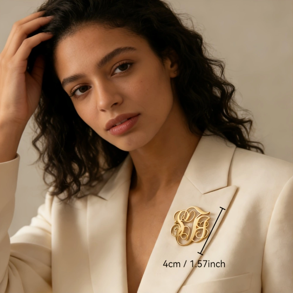 Custom Cursive Monogram Brooch - Embroidery Name review and price
