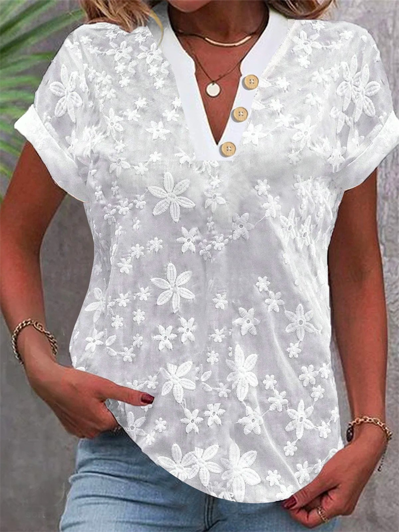 Summer Women White Floral Embr - Embroidery Class review and price