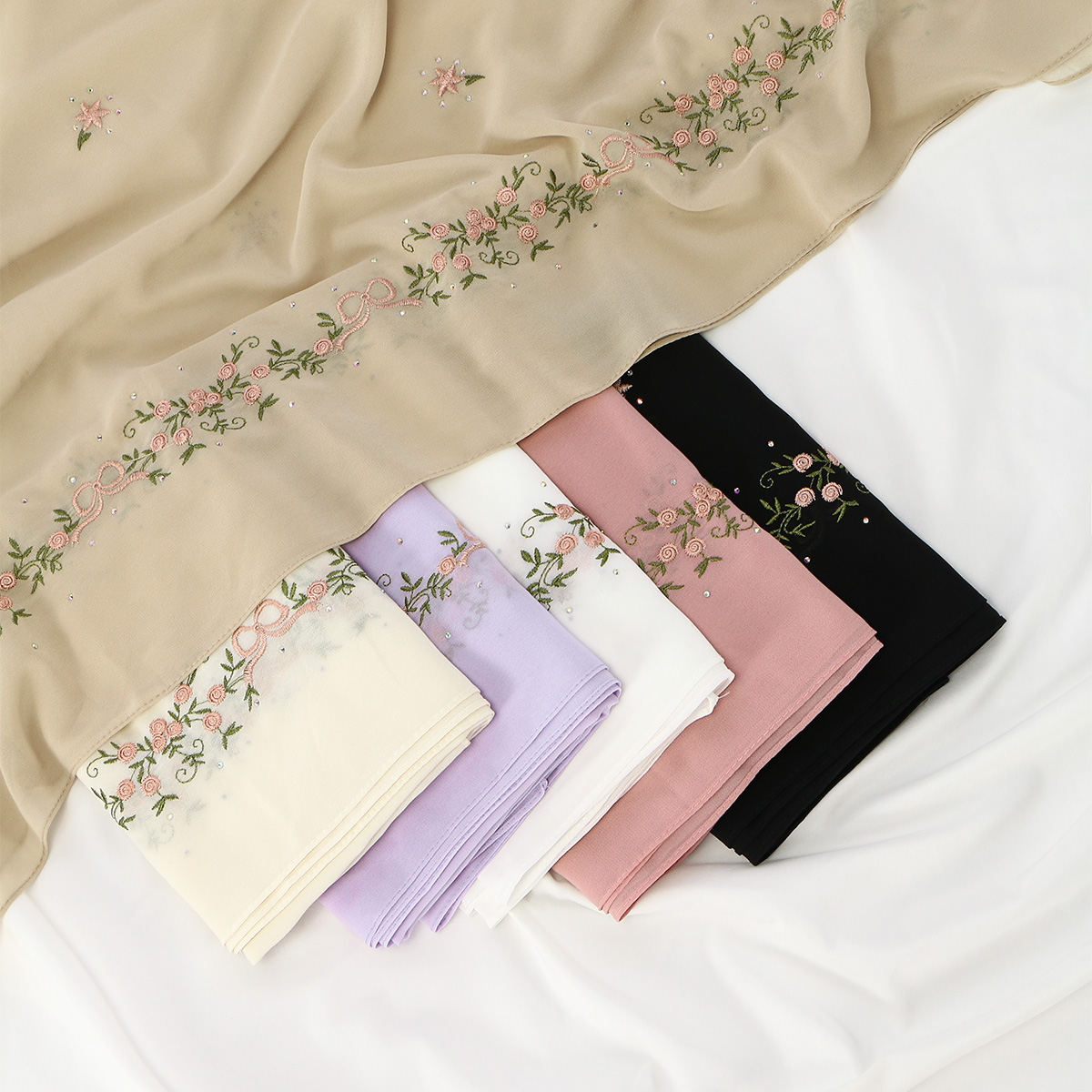  Fashion Chiffon Muslim Hijab - Embroidery Hijab review and price