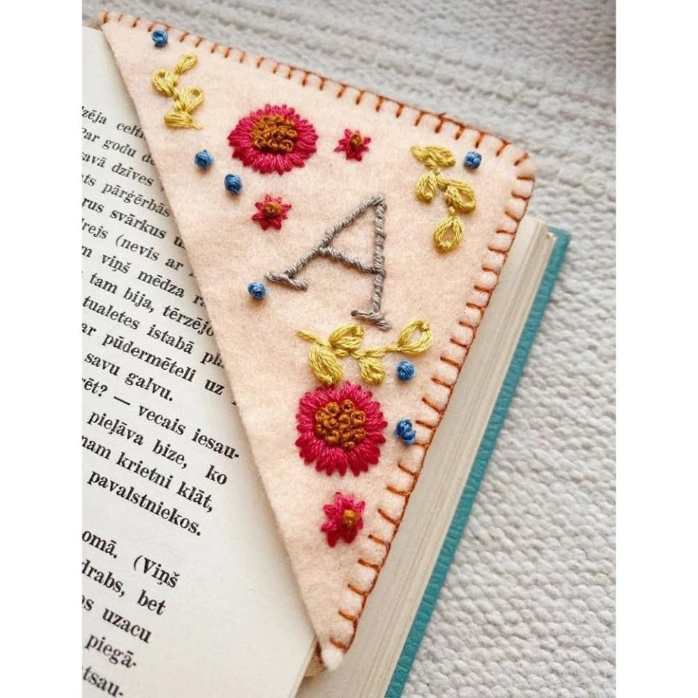 Felt Hand Embroidered Corner B - Embroidery Meaning review and price