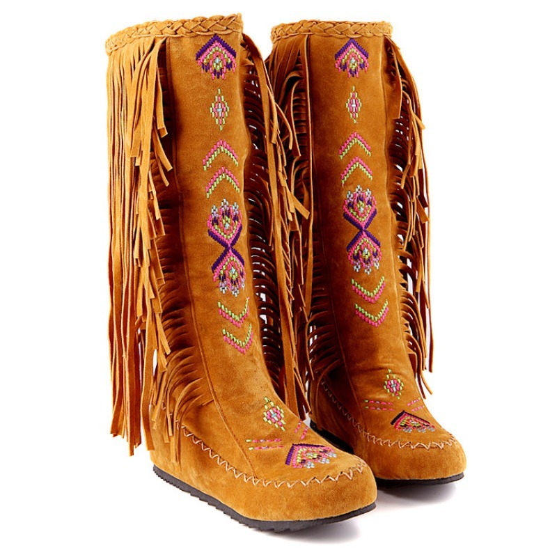 Tassel Boots Handmade Embroide - Embroidery Print review and price
