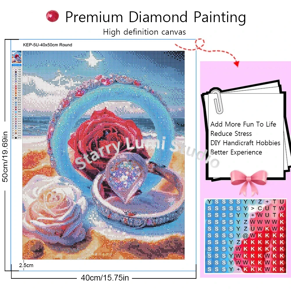 40x50cm AB Diamond Painting Em - Embroidery Lovers review and price