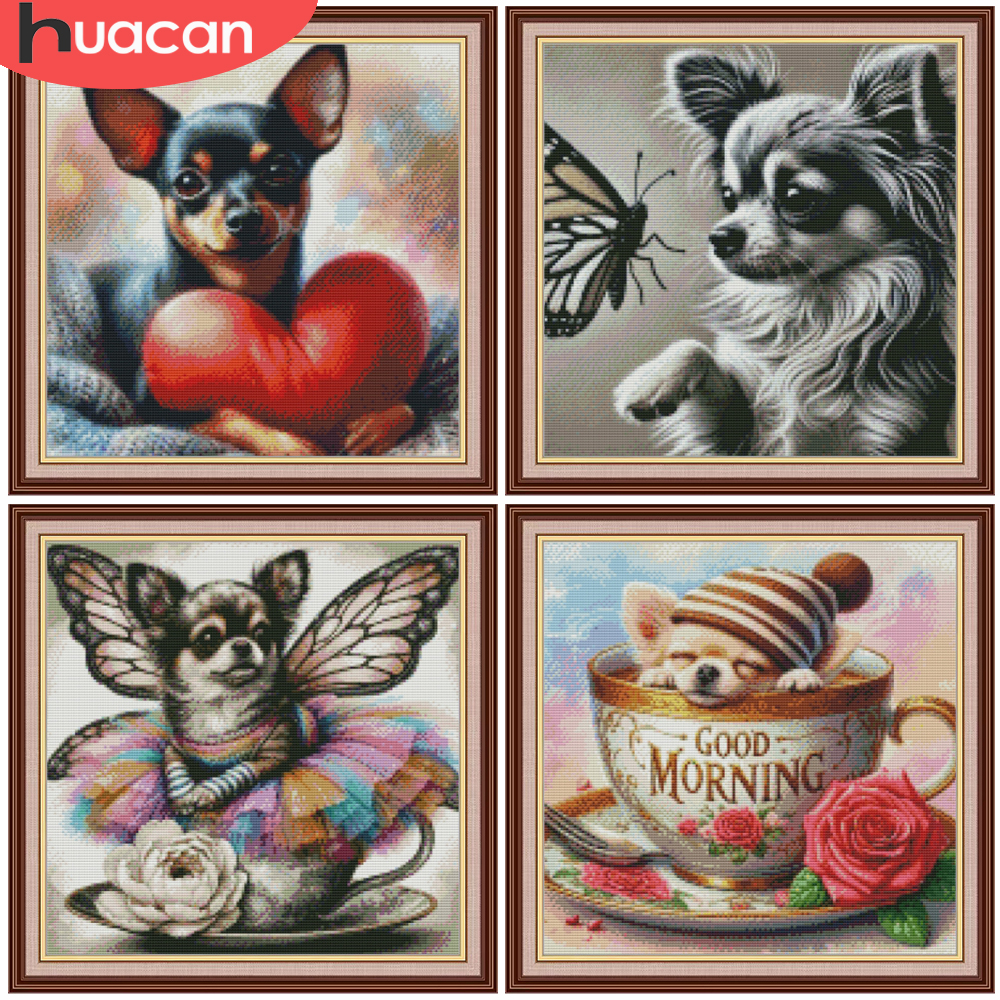 HUACAN 11CT Cross Stitch Kits  - Embroidery Guide Paper review and price