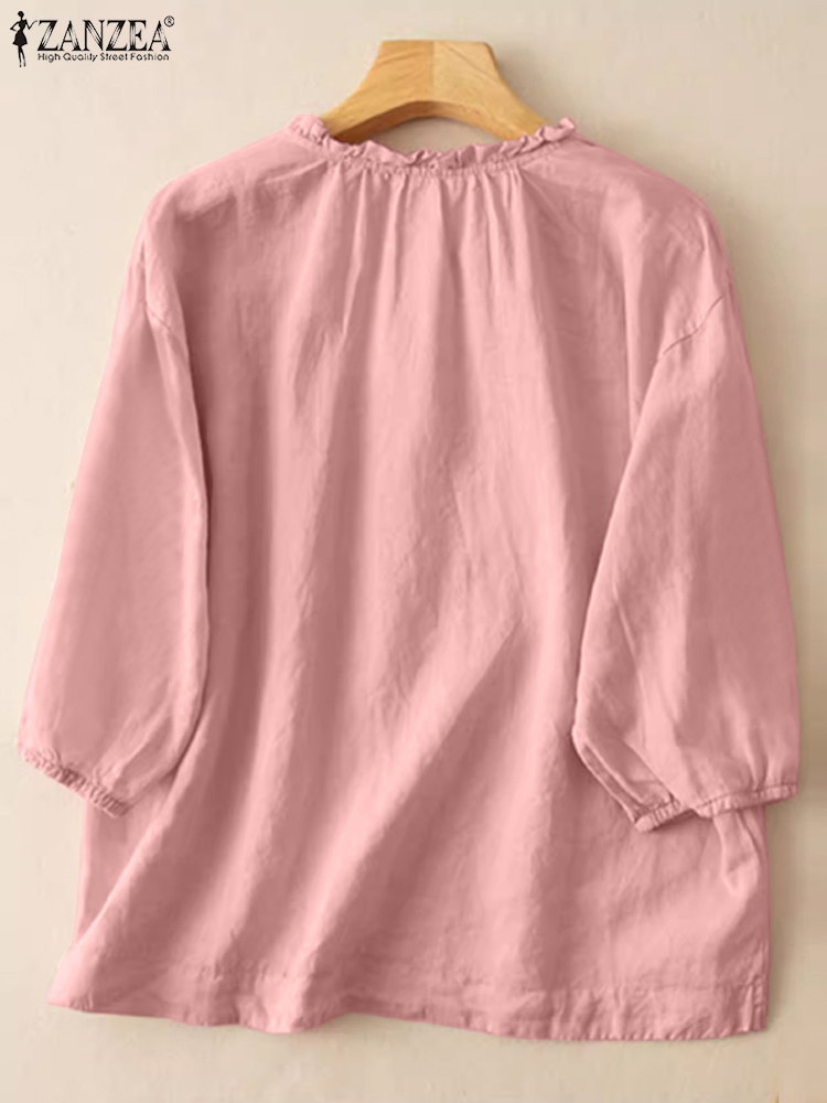 ZANZEA Summer Vintage Shirts E - Embroidery Class review and price