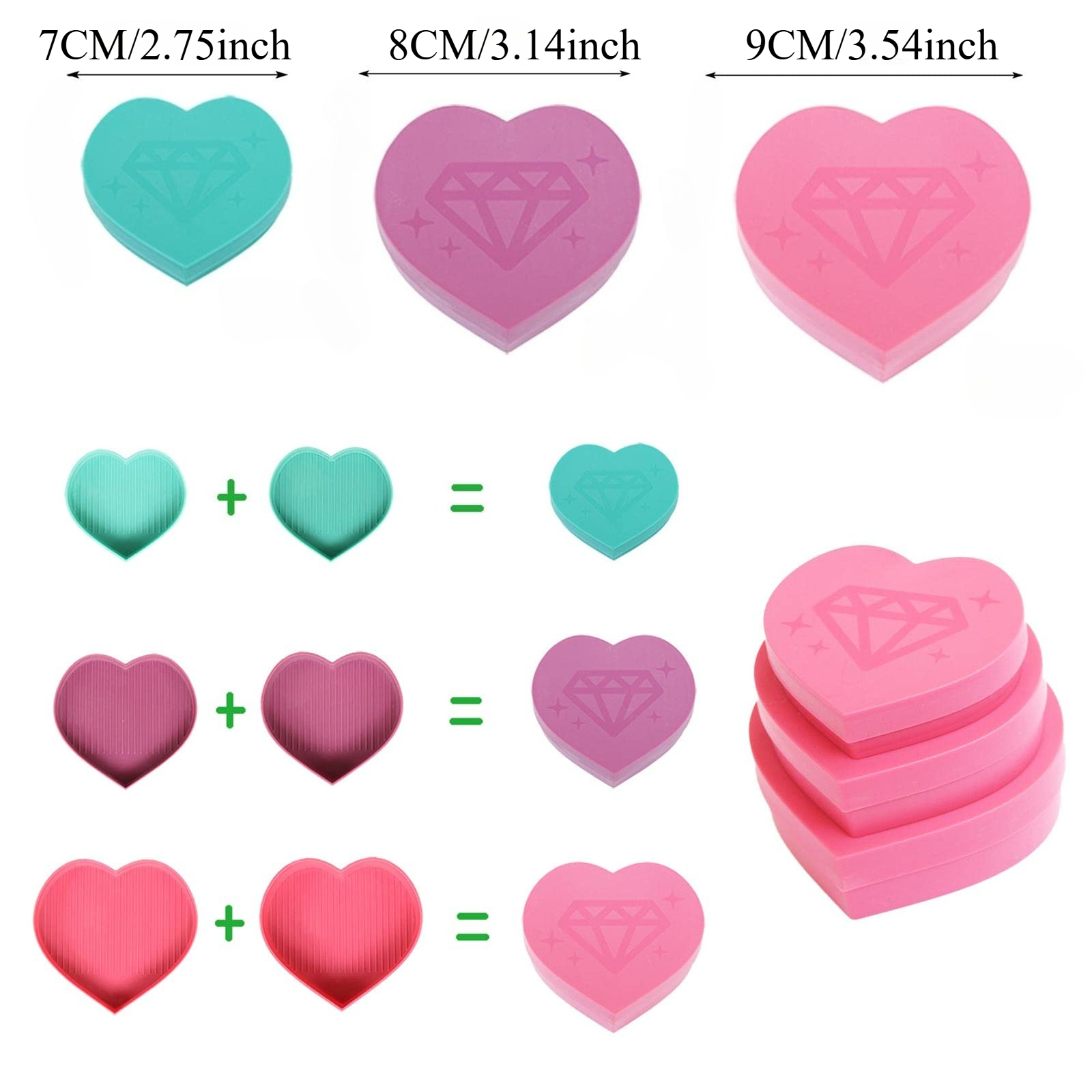 3PCS/Set love Heart Shape Bead - Embroidery Lovers review and price