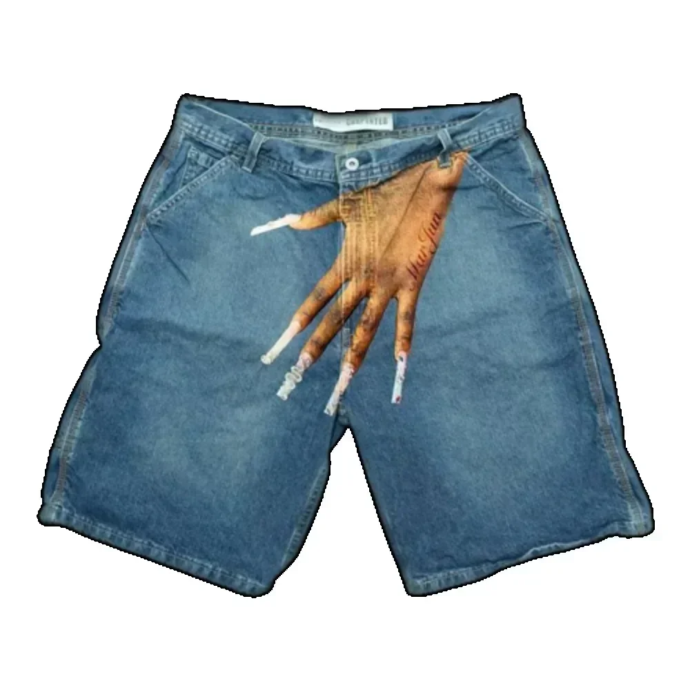 American Y2k Hands Print Short - Embroidery Meaning review and price