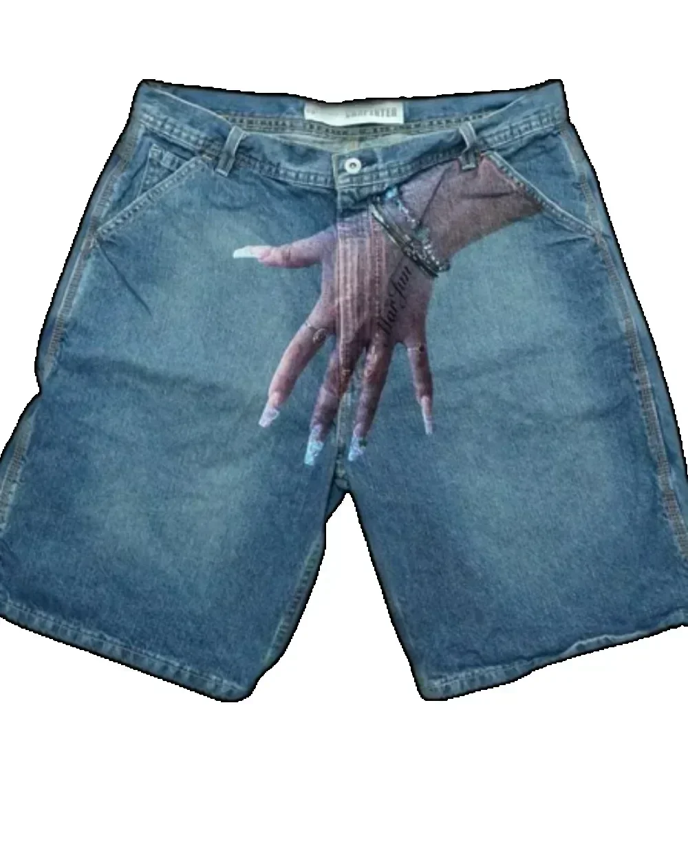 American Y2k Hands Print Short - Embroidery Meaning review and price