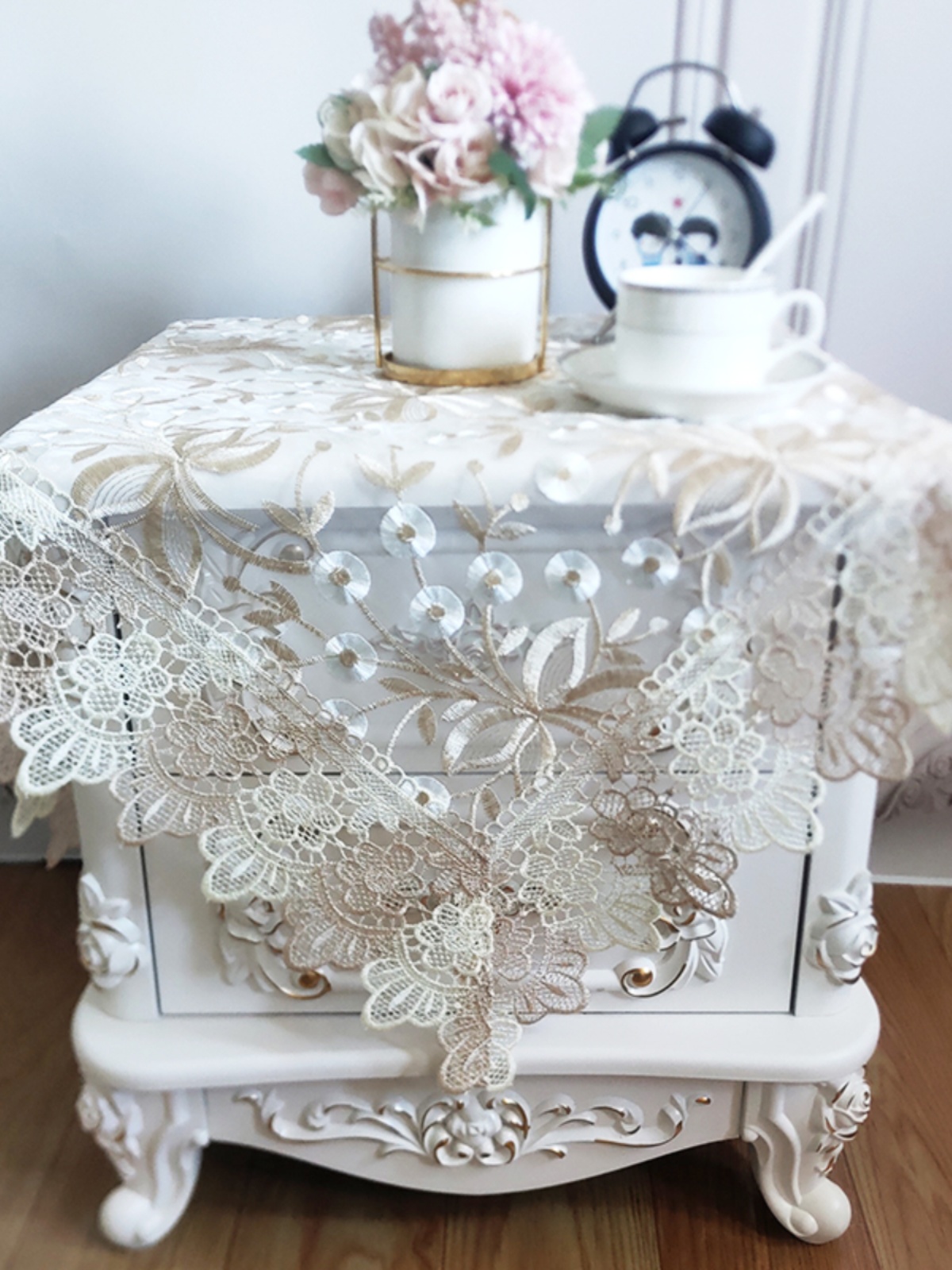 European Style Bedside Table C - Embroidery Simple review and price