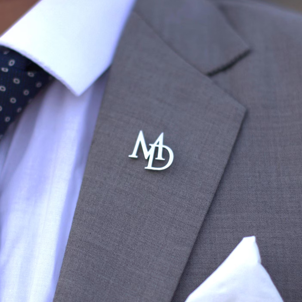 Custom Initials Brooch for Men - Embroidery Name review and price