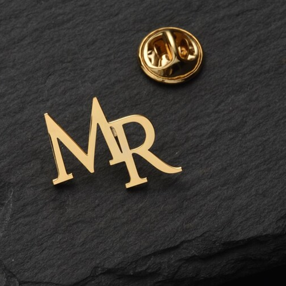 Custom Initials Brooch for Men - Embroidery Name review and price