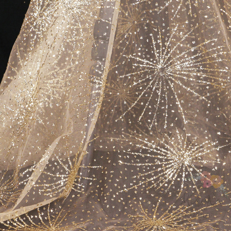 Embellished Tulle Fabric Metal - Embroidery Veil review and price