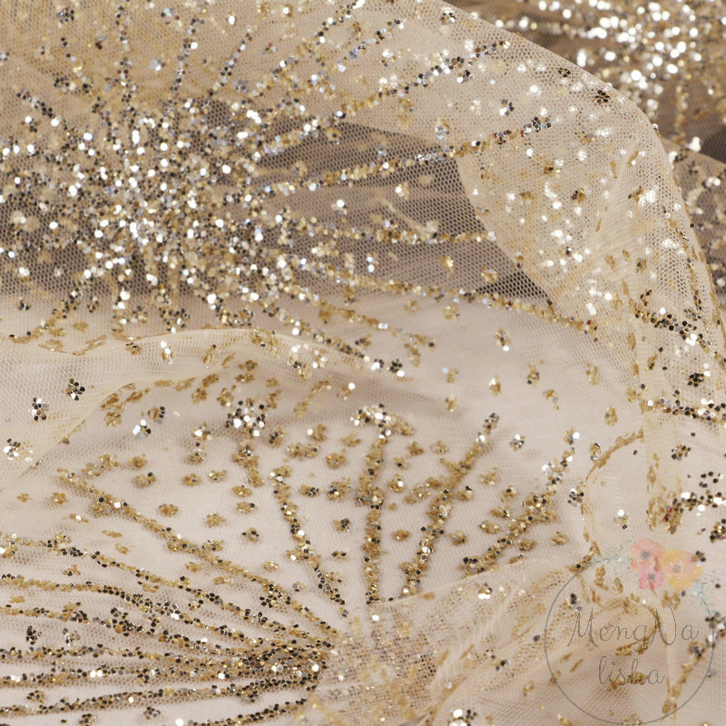 Embellished Tulle Fabric Metal - Embroidery Veil review and price