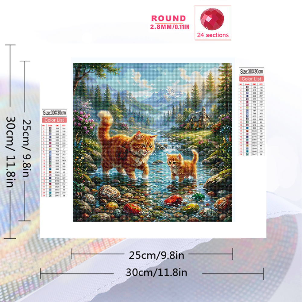 Evershine Diamond Mosaic Cat A - Embroidery Cross Stitch Patterns review and price