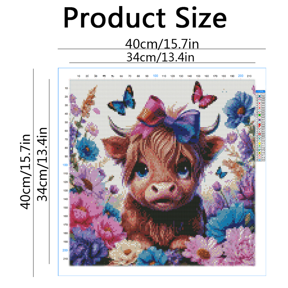Cross Point Embroidery Kit Cow - Embroidery Guide Paper review and price