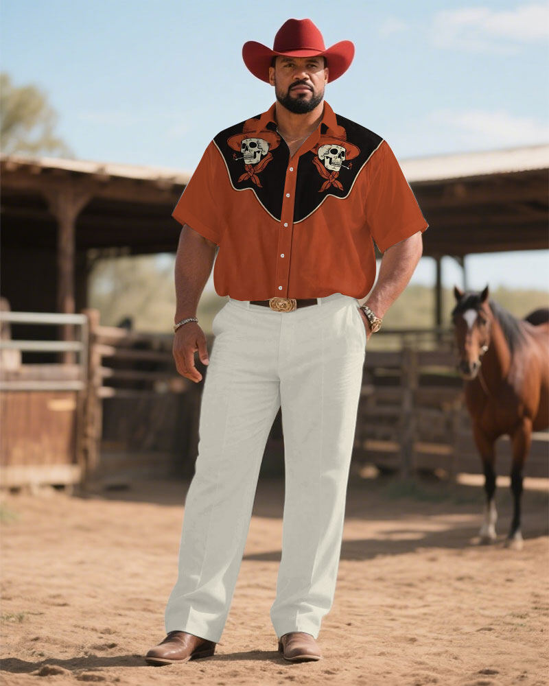 S-9XL Men's Western Cowboy Emb - Embroidery Print review and price