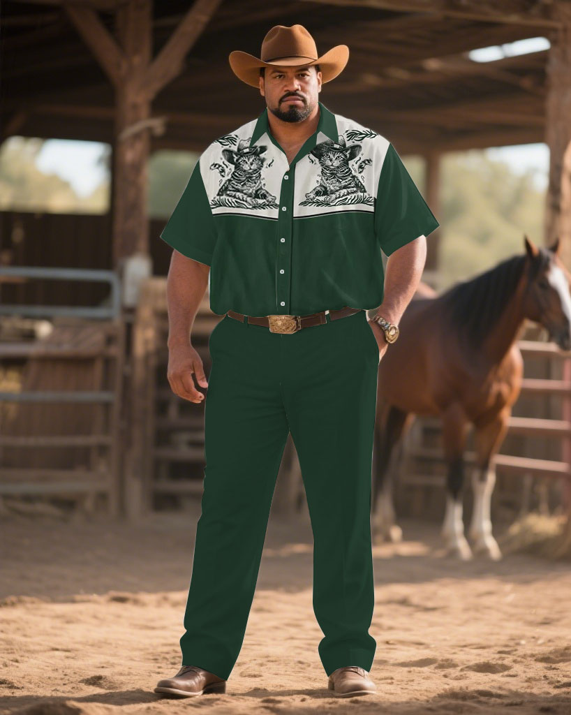 S-9XL Men's Western Cowboy Emb - Embroidery Print review and price