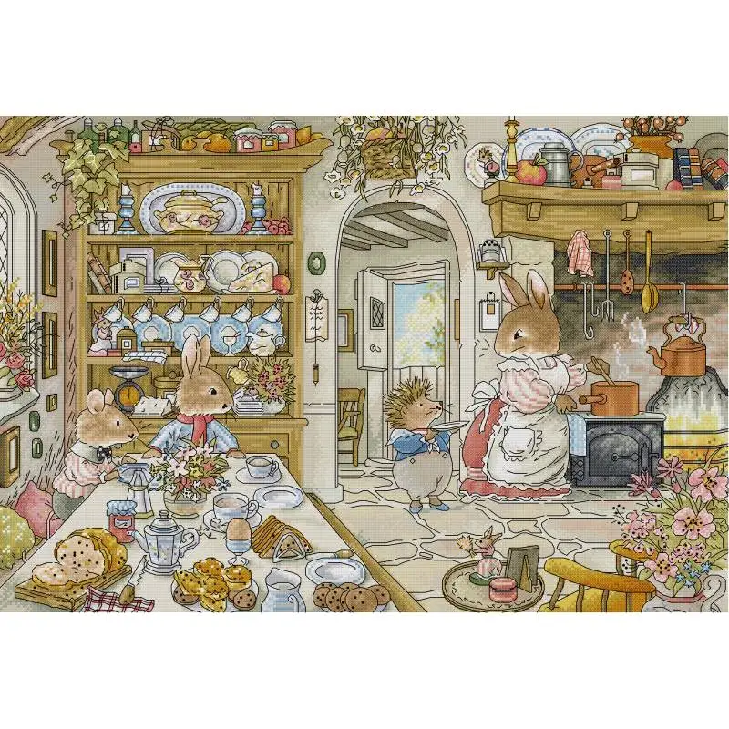 Rabbit's Kitchen Cartoon Anima - Embroidery Job review and price