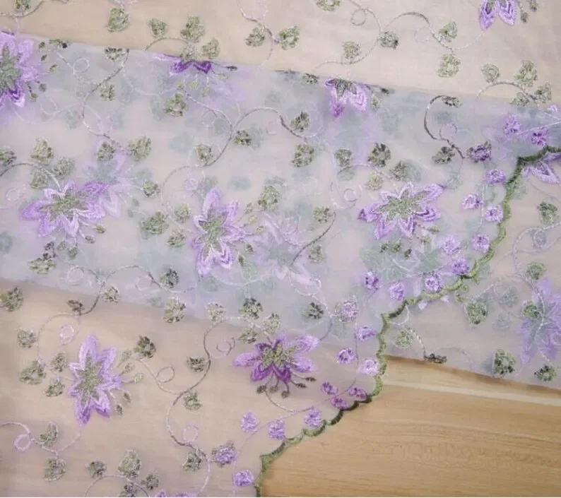 Exquisite flower embroidery La - Embroidery Veil review and price