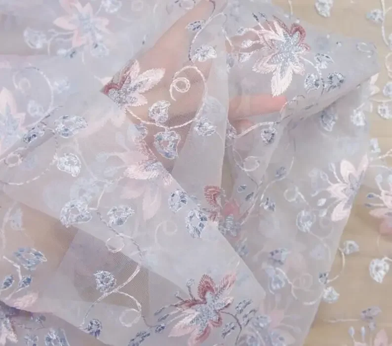 Exquisite flower embroidery La - Embroidery Veil review and price