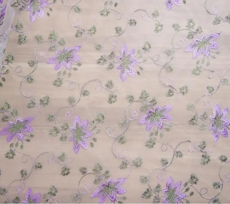 Exquisite flower embroidery La - Embroidery Veil review and price