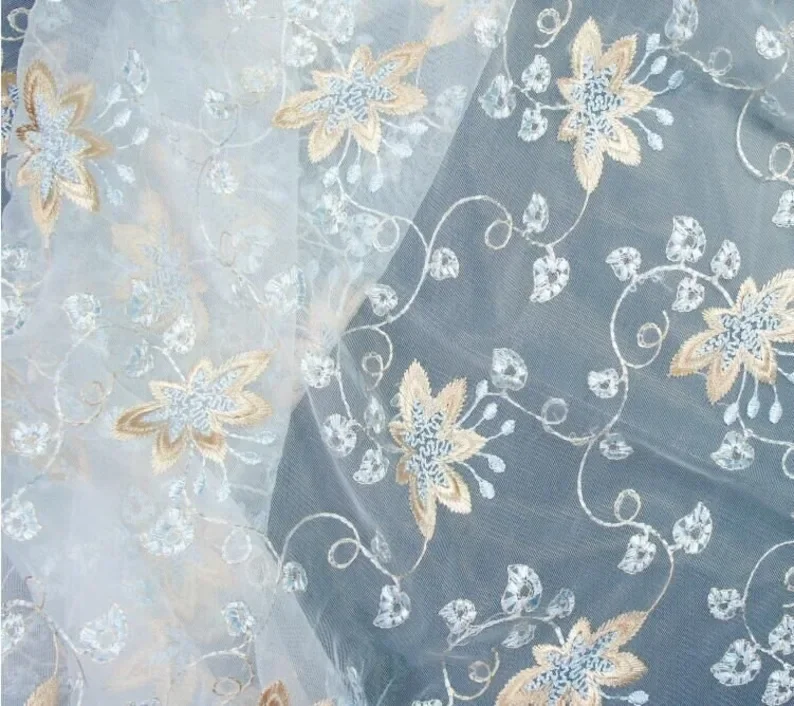 Exquisite flower embroidery La - Embroidery Veil review and price