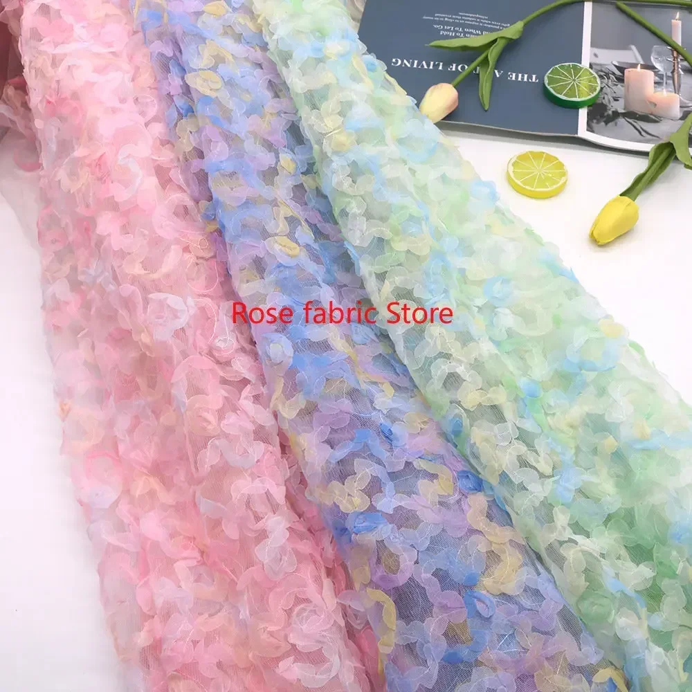 Gradient chiffon rose crochet  - Embroidery Veil review and price