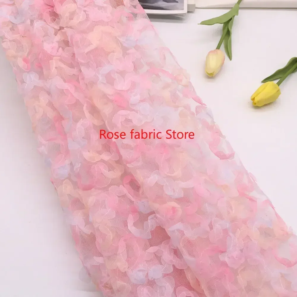 Gradient chiffon rose crochet  - Embroidery Veil review and price