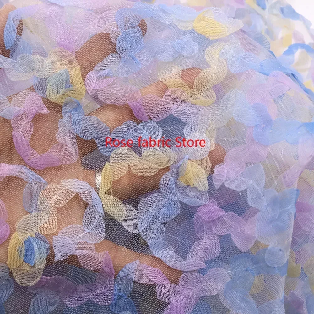 Gradient chiffon rose crochet  - Embroidery Veil review and price