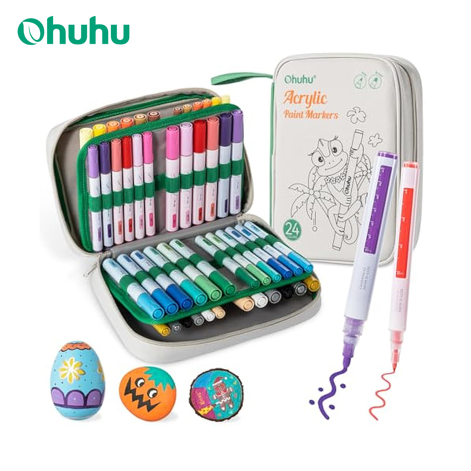 Ohuhu Acrylic Paint Markers 48 - Embroidery Egg review and price