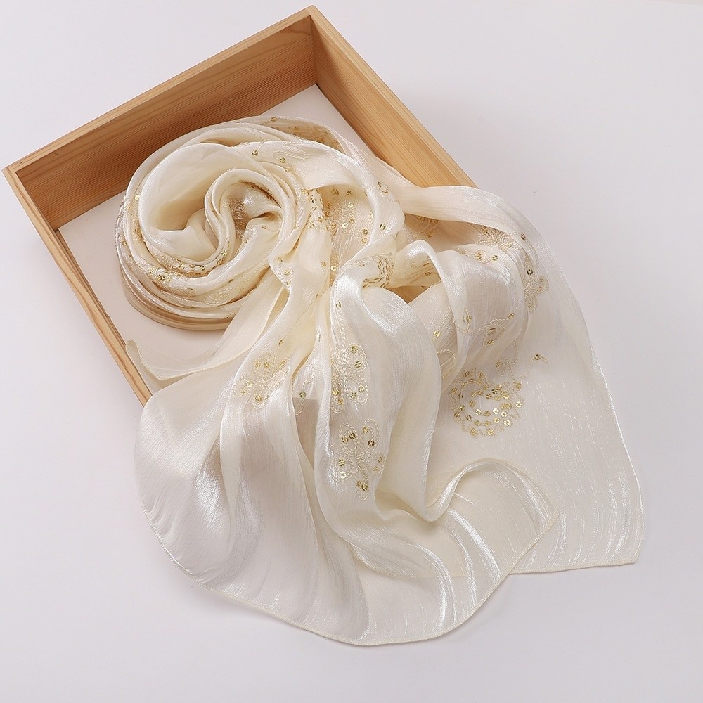 Elegant Hijab Shawl Embroidery - Embroidery Hijab review and price