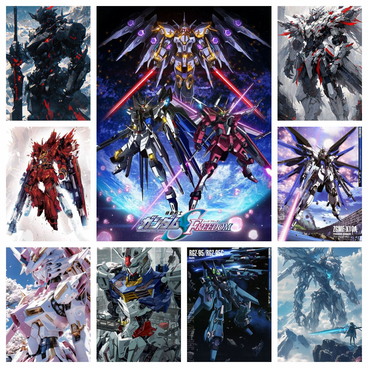 Mobile Suit Gunda 5D DIY Diamo - Embroidery Cross Stitch Patterns review and price