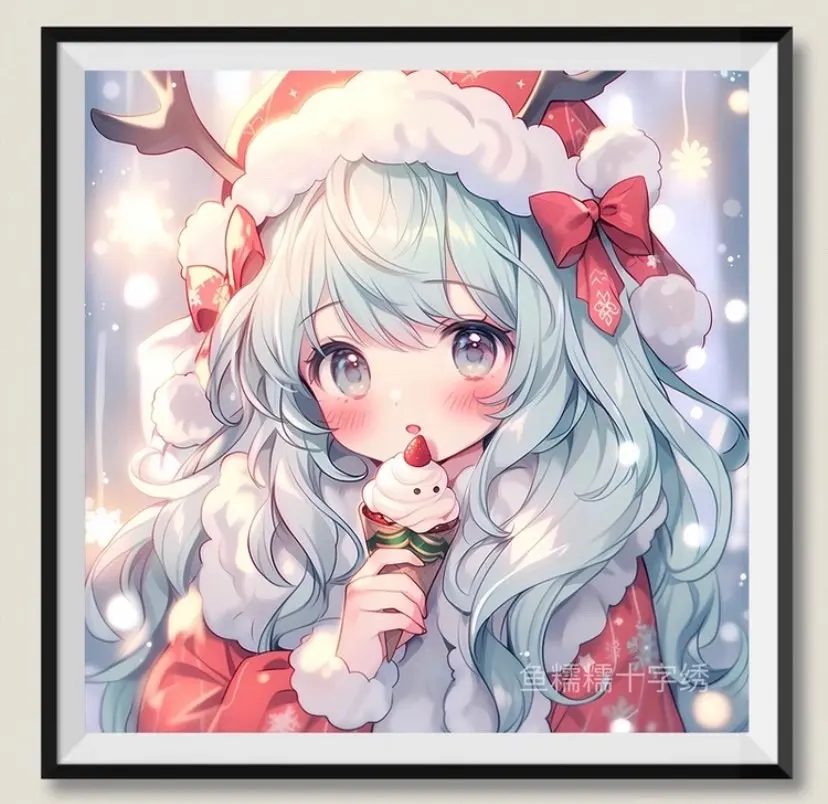 9ct 60x60cm Ice Cream Girl Emb - Embroidery Job review and price