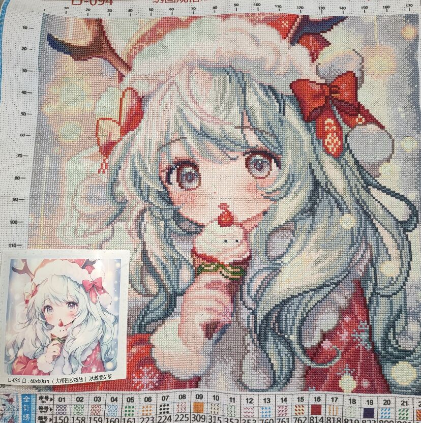 9ct 60x60cm Ice Cream Girl Emb - Embroidery Job review and price