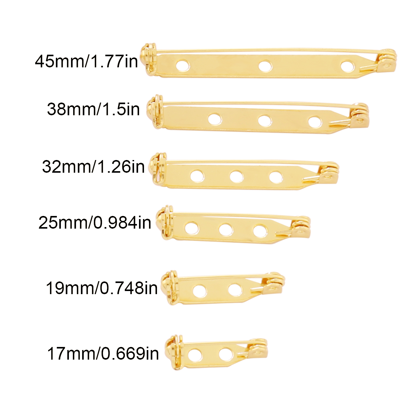 10pcs 17-45mm Brooch Clip Base - Embroidery Simple review and price