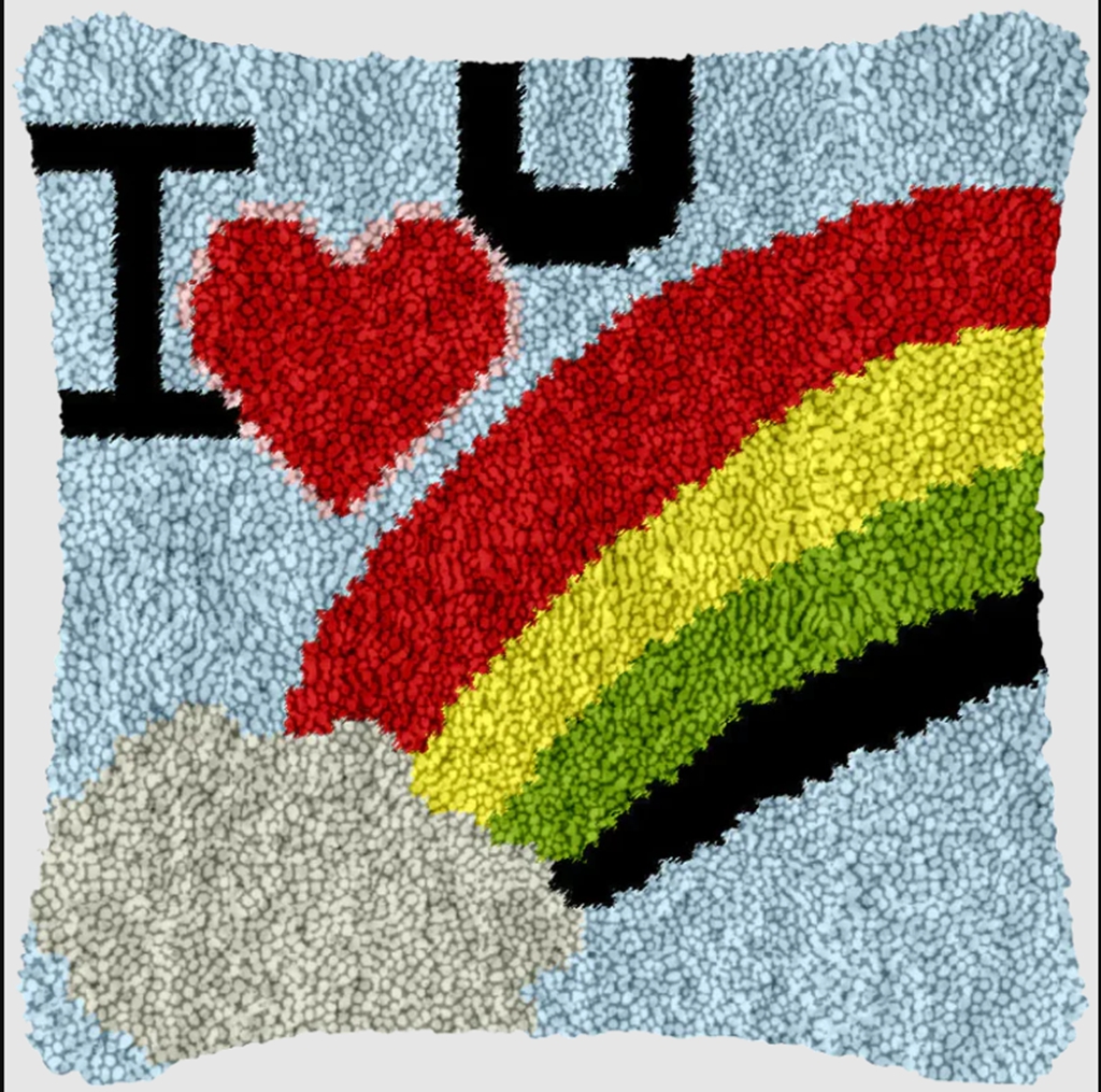 LOVE Pattern Cushion Smyrna Bu - Embroidery Meaning review and price